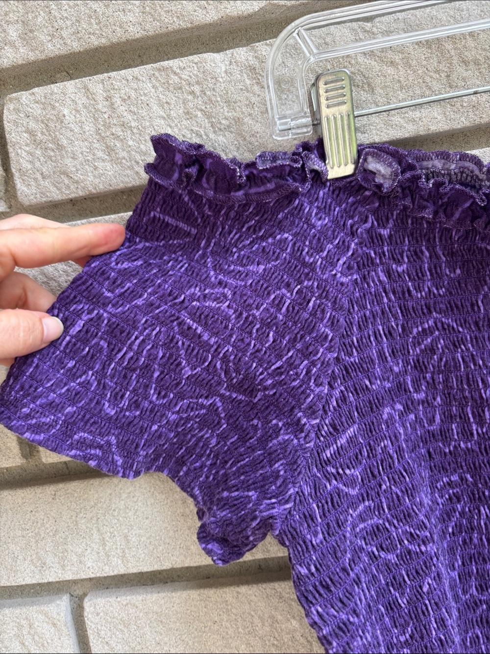 Her Universe Purple Off-Shoulder Floral Knit Top - Picture 4 of 9